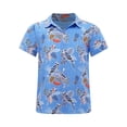 thumbnail image 1 of Jowowha Chemises Décontractées d'Été pour Petits Garçons Aloha Luau Col Rabattu Hauts Tropicaux Type H 120, 1 of 7