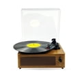 thumbnail image 4 of Wooden Simple Vintage Phonograph Wireless Vinyl Record Player With Cover Dust Jukebox, 4 of 4