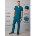thumbnail image 3 of Adar Addition Go-Basic Scrub Set for Men - Classic V-Neck Scrub Top & Cargo Scrub Pants - A9300 - Caribbean Blue - M, 3 of 7