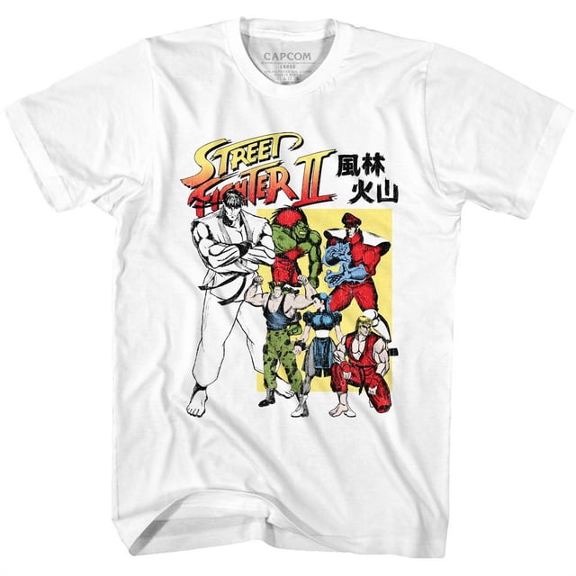 Street Fighter T-Shirt Blanc pour Adulte Sf2 6TG