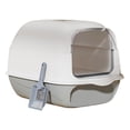 thumbnail image 1 of Bunblic Fully Covered Cat Litter Boxes Detachable for Small Animals Kitten Potty Pan Gray, 1 of 8