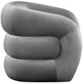 thumbnail image 4 of Meridian Furniture Roxbury Grey Velvet Accent Chair, 4 of 14