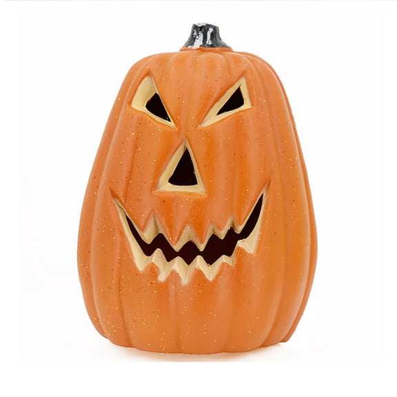 WHEANG Halloween Jack O Pumpkin Light Up Vintage Halloween Decorations Plastic Hollow Pumpkins Table Decor For Home Fall Party Supplies Indoor Outdoor