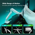 thumbnail image 4 of Bras de Moniteur Ultra Grand pour Écran Incurvé Robuste Supporte des Lb Bras de Moniteur à Ressort à Gaz Réglable Support de Bureau avec Pince en C Base à Oeillets / Support Vesa, 4 of 8