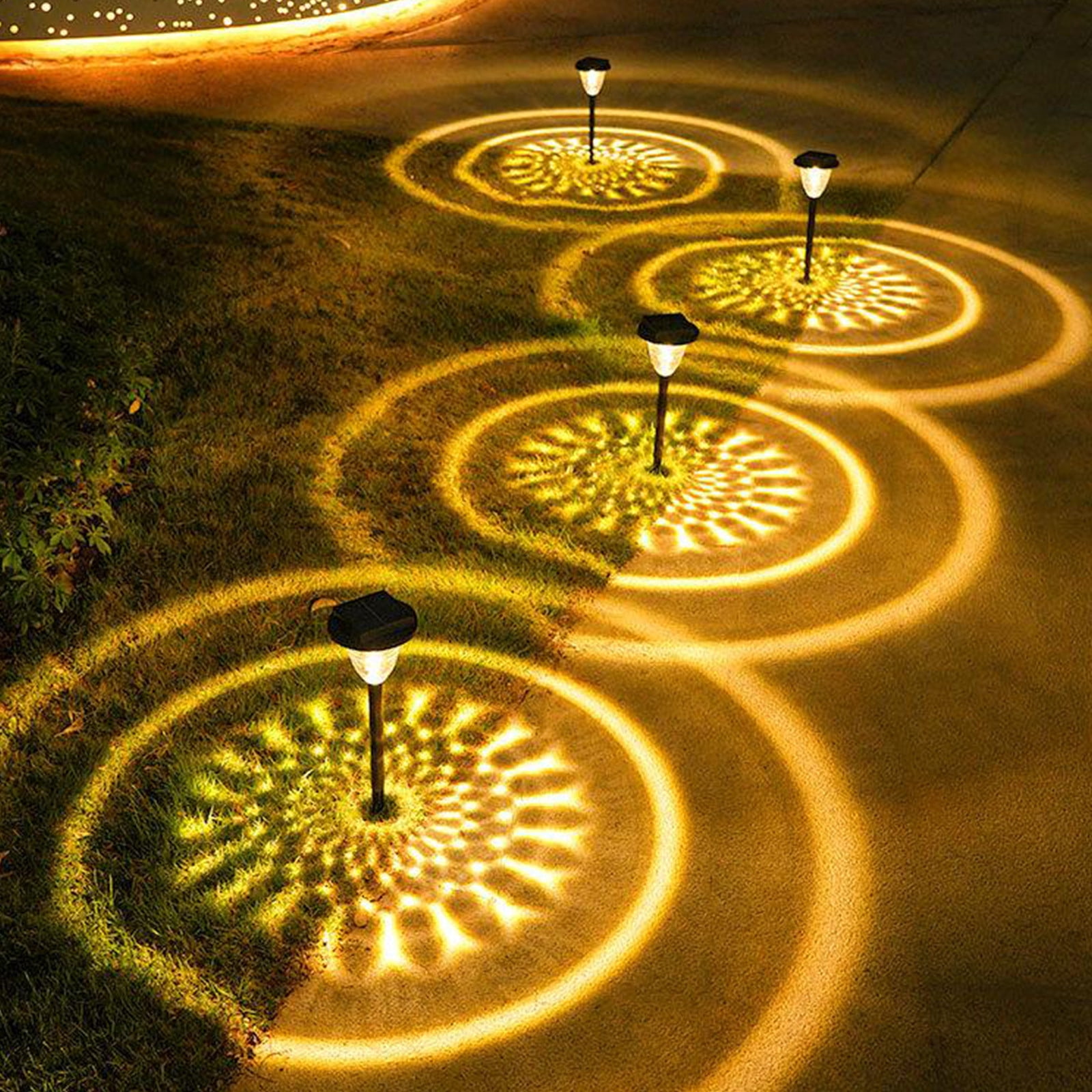 Fwttom Solar Light, Outdoor Water-Resitant LED Lighting Solar Powered Outdoor Lights Solar Garden Lights for Patio Yard 1Pack