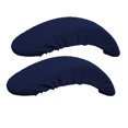 thumbnail image 3 of 2 Pcs Housses d'Accoudoir de Chaise Souples Extensibles Housses d'Accoudoir de Chaise de Bureau - Bleu Foncé, 3 of 7