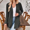 thumbnail image 2 of Besolor Women's Open Front Cardigan Sweaters Casual Fall Ribbed Long Sleeve Knit Cardigans with Pockets, 2 of 4