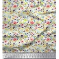 thumbnail image 1 of Soimoi Velvet Fabric Leaves & Floral Artistic Printed Fabric 1 Yard 58 Inch Wide, 1 of 4