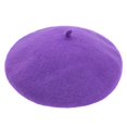 thumbnail image 2 of Women New Solid Color Adjustable Wool Beret Wool Warm Hat In Autumn And Winter, 2 of 3