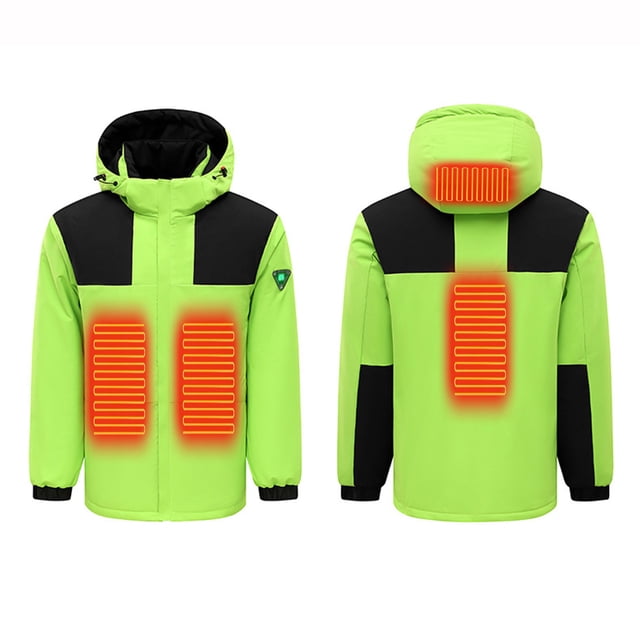 Meichang Heated Jackets for Men Women without Battery Pack Included,Waterproof Windproof Electric Heated Jacket 4 Heating Zones Cold Weather Rechargeable Heated Coat
