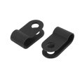 thumbnail image 2 of Unique Bargains 30Pcs Nylon R Type 3/16' 5.3mm Cable Cord Wire Clamp Clip Fastener Black, 2 of 2