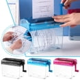 thumbnail image 4 of Mini Manual Hand-Cranked Paper Shredder - Portable Desktop Document Destroyer, Compact Clear Bin Paper Cutter for Home Office Privacy, 4 of 7