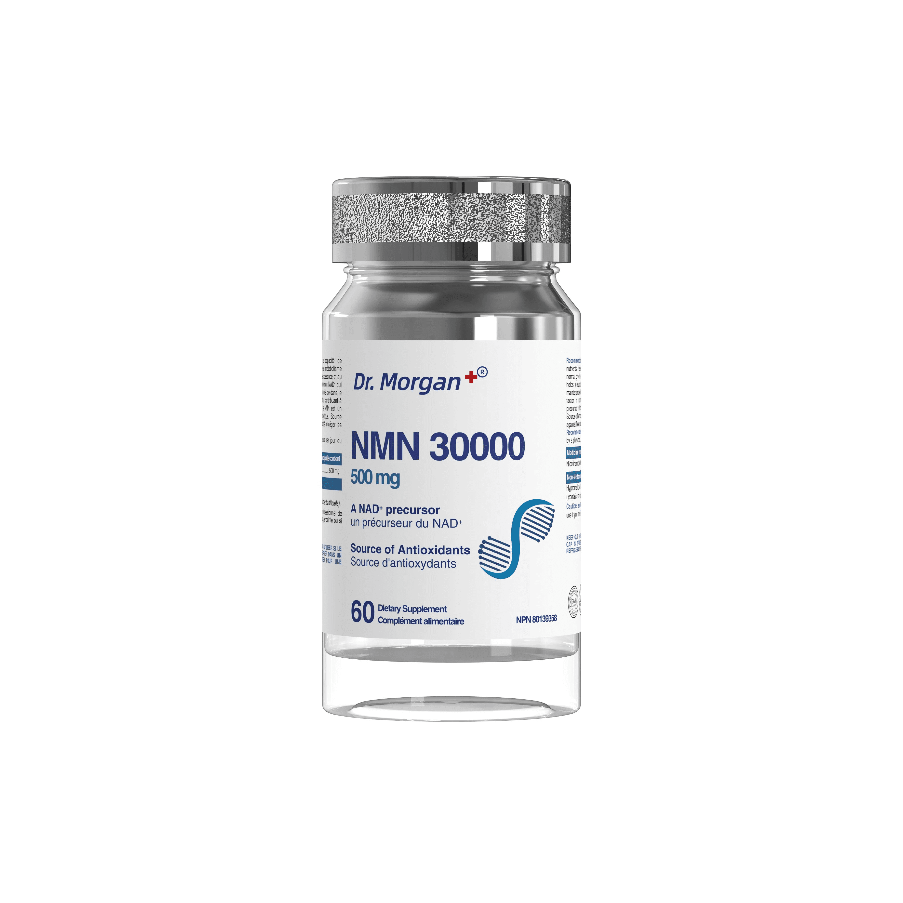 Dr. Morgan™ NMN 30000 – High Strength 500mg Nicotinamide Mononucleotide Per Capsule – Supports NAD⁺ Levels, Cellular Energy & Healthy Aging – 60 Capsules