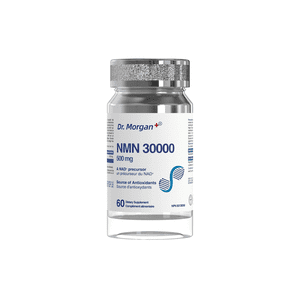Dr. Morgan™ NMN 30000 – Hautes forces 500mg Mononucléotide de nicotinamide par gélule – Appui NAD⁺ Niveaux, énergie cellulaire & Vieillissement en santé – 60 Capsules