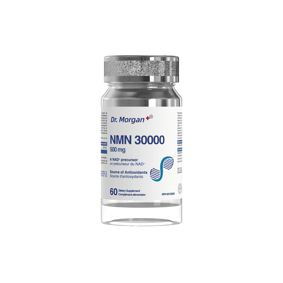 Dr. Morgan™ NMN 30000 – High Strength 500mg Nicotinamide Mononucleotide Per Capsule – Supports NAD⁺ Levels, Cellular Energy & Healthy Aging – 60 Capsules