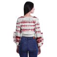 thumbnail image 2 of Moomaya Printed Womens Crop Top Wrap Style Top Wear Ruffle Long Sleeve Casual Summer Blouse, 2 of 5
