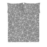 Gouchee Home Triangle King Duvet Cover Set – 3-Piece OEKO-TEX Certified Cotton Bedding with Modern Geometric Print