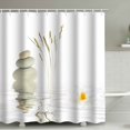 thumbnail image 2 of Cross Border Zen Stone Wild Grass Water Pattern Shower Curtain suit Bathroom Shower Curtain Digital Printing Polyester Waterproof Shower Curtain with Hook, 2 of 6