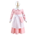 thumbnail image 4 of Robes de Bal de Fin d'Année Formelles Roses pour Bébé Fille Garçon, Robes de Soirée Rave à Manches Longues Courtes, Robes de Retour à la Maison pour Enfant, Col Rond, Midi Longueur Genou, Soubrette Cosplay Été Automne 2025 12-13 Ans, 4 of 9