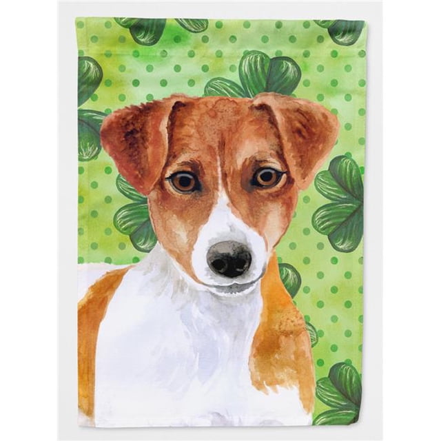 Carolines Treasures BB9863GF Jack Russell Terrier Drapeau St.Patricks - Taille Jardin