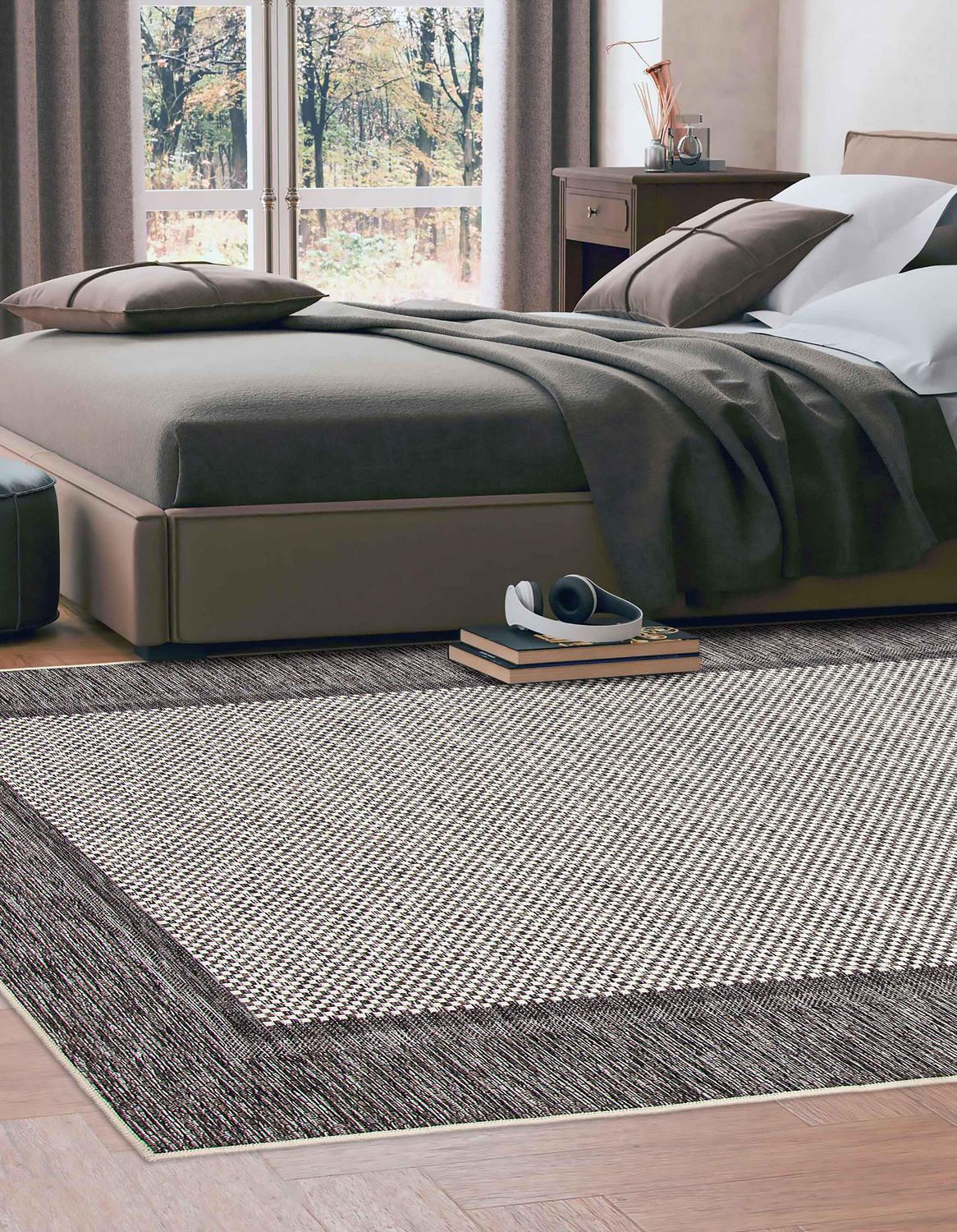 ECARPET Brooks Nautical Coastal Area Rug for living room, bedroom, dining entrance, hallway and more.