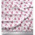 thumbnail image 1 of Soimoi Georgette Viscose Fabric Wool & Cat Animal Print Sewing Fabric Yard 42 Inch Wide, 1 of 3