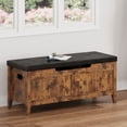 thumbnail image 1 of EDTara Lift-Top Wooden Storage Bench, Entryway Chest With Padded Cushion and Secure Safety Hinges, 1 of 8