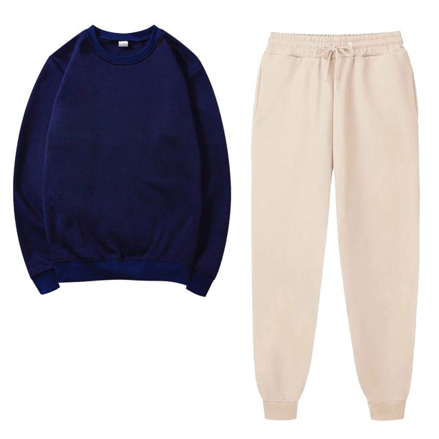 Besolor Ensembles 2 Pcs pour Femmes Survêtements Décontractés Chandail à Col Rond et Pantalon de Jogging Ensembles d'Entraînement Survêtements