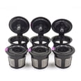 thumbnail image 1 of Reusable K Cups, Universal Refillable Coffee Filters for Single Serve Coffee Maker, 3-Pack of Reusable Pods, Black, 1 of 4