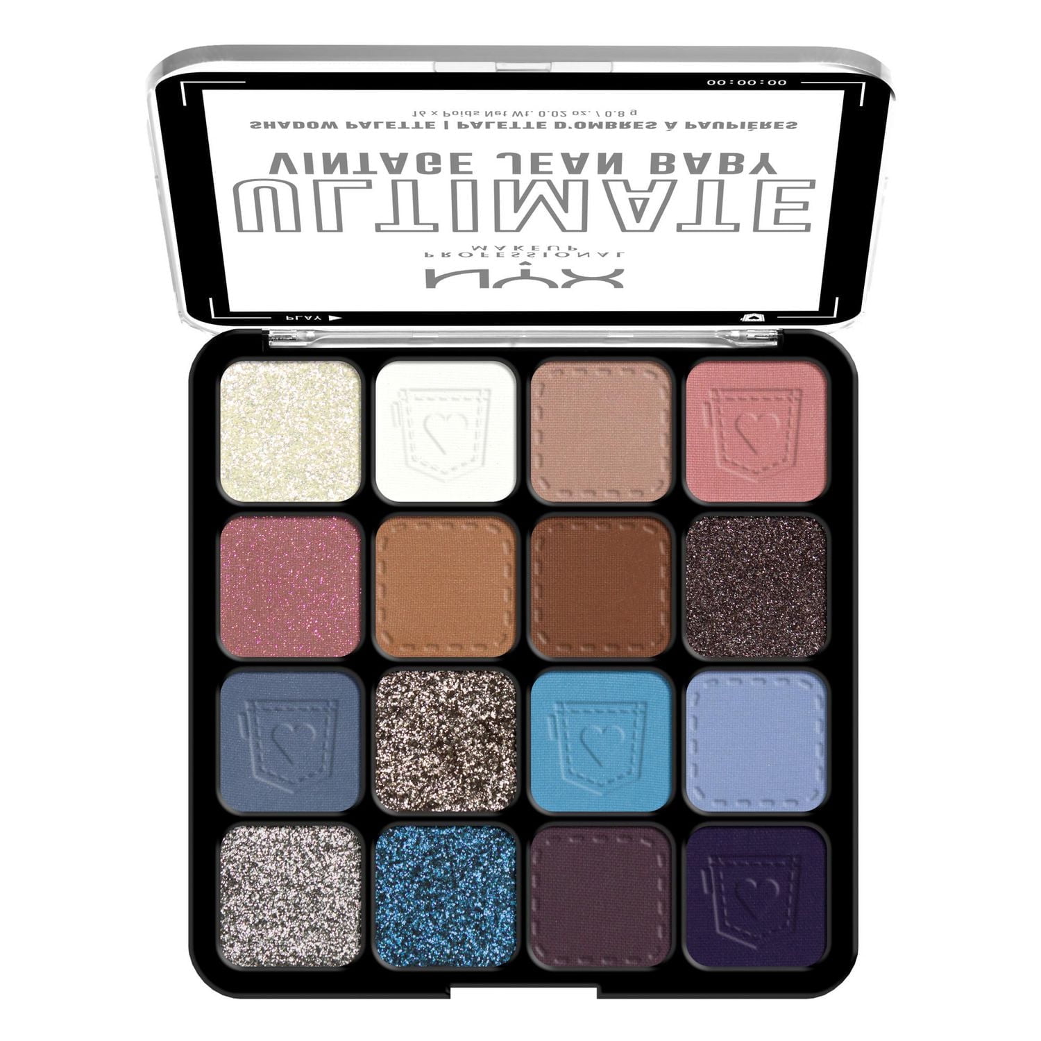NYX PROFESSIONAL MAKEUP, Palette d'ombres à paupières Ultimate Shadow, 16 couleurs, Formule Végétalienne - Warm Neutrals