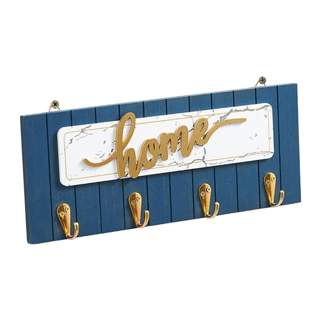 MesaSe Wood Key Hook Holder Wall Hanging Organizer,Rustic Wall-Mounted Key Holder for Keychain Retro Wall Hanging Key Organizer Rack