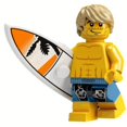 thumbnail image 1 of LEGO Minifigure Collection Series 2 Minifigure Surfer Dude Loose, 1 of 3