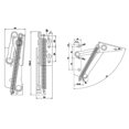 thumbnail image 2 of Lefu 2pcs/set 80 Degree Sprung Hinges Cabinet Door Lift Up Stay Flap Top Support Tool, 2 of 9