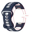 thumbnail image 3 of Mignova Bracelet Compatible avec Fitbit Charge 5, Bracelet de Rechange Bracelet de Montre Ajustable, Bracelets Classiques Mode en Silicone Souple Entraînement Physique Sport Respirants Compatibles avec Fitbit Charge 5 (Marine+blanc), 3 of 6