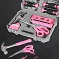 thumbnail image 2 of JUNWELL Ensemble d'Outils à Main pour la Maison Trousse d'Outils de Réparation à Domicile Rose Ensemble d'Outils pour Femmes avec Étui Acier Rose 3,19 Lb 37 Pcs, 2 of 10