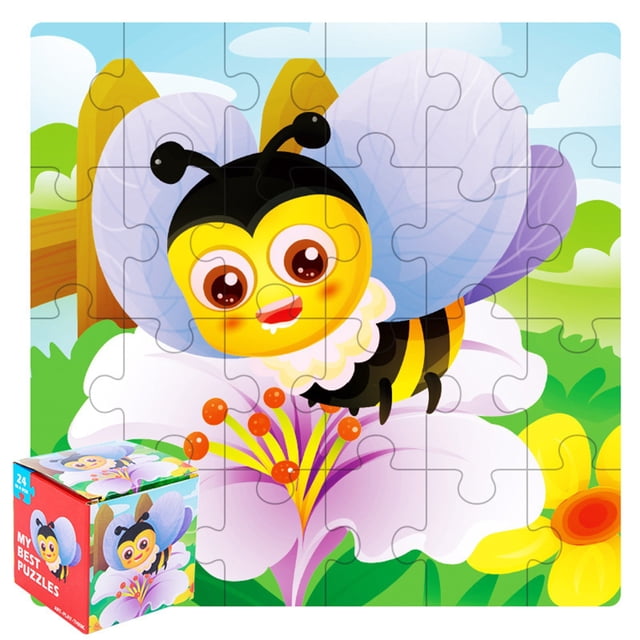 Wooden Puzzle , Shape Cognition Puzzle Learning Educational, Wooden Pattern Blocks for with Safe Paint