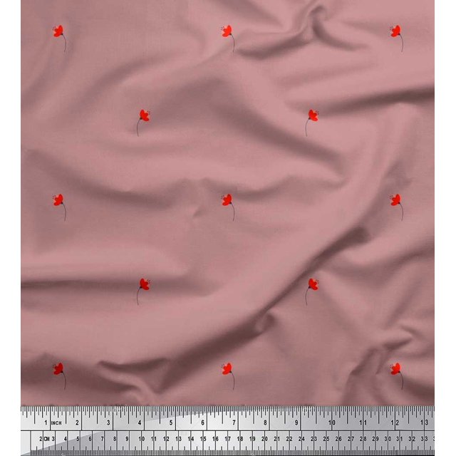 Soimoi Tissu en Poly Georgette Imprimé Floral par Yard 52 Pouces de Large