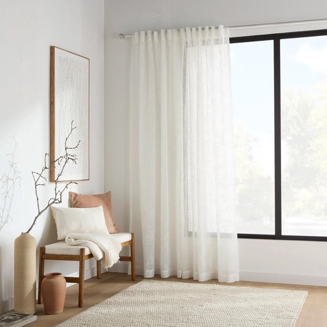 Bouclair Rideau Voilage Tansy Blanc Cassé 54x84 Po (137x213 cm)