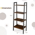 thumbnail image 3 of Gymax 4-Tier Ladder Shelf Ladder Bookcase Bookshelf Display Rack Plant Stand Wood, 3 of 8