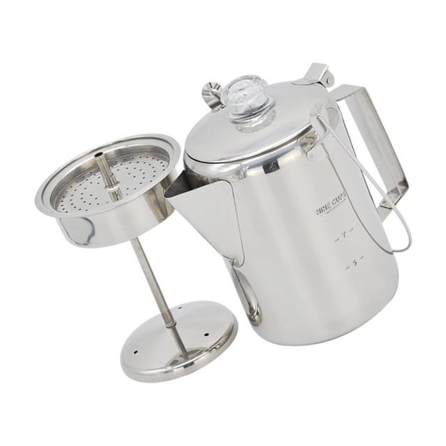 Freer Percolateur Cafetière en Acier Inoxydable 9 Tasses pour Camping en Plein Air