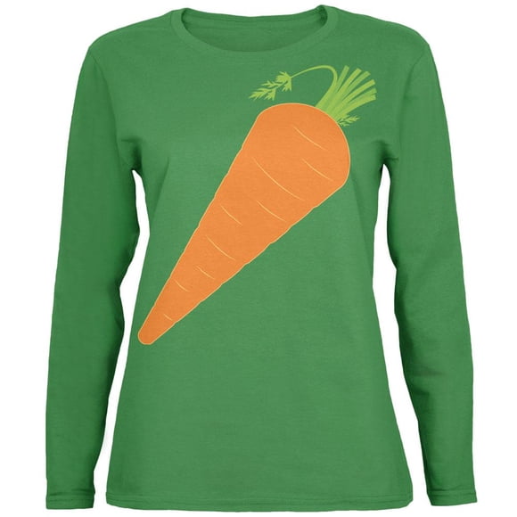 Halloween Vegetable Carrot Costume Womens Long Sleeve T Shirt