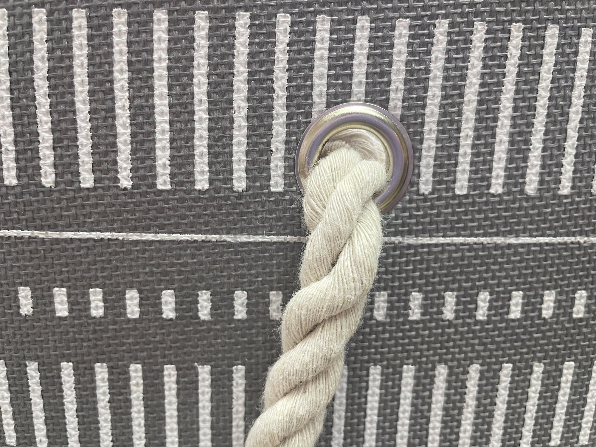Hometrends 26 x 26 x 26cm H Panier de stockage en tissu de lin faux pliable avec poignées de corde de coton (unique)