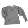 thumbnail image 1 of vdgthytj Toddler Baby Girls Long Sleeve Shirts Cute Ruffle Bowknot Embroidered Crew Neck Basic Tops Layering Tees, 1 of 4