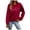 Wine, variant on ZMFXJPE Sweat Shirt for Women Spring Sweatshirts for Women Long Sleeve Sweater for Women Plus Size Sweatshirt, White, L