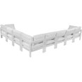 thumbnail image 3 of Meridian Furniture Nizuc Sectionnel Modulaire de Patio Extérieur Blanc, 3 of 9