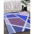 thumbnail image 3 of Ahgly Tapis d'Intérieur Lavable en Machine Carré Transitionnel Violet Améthyste Violet, 5 Pieds Carré, 3 of 7