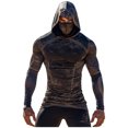thumbnail image 1 of LOVZFMLL Chandails à Capuchon pour Hommes, Chandail à Capuchon de Performance Camouflage avec Masque Facial Intégré, Respirant pour Course Athlétique en Plein Air Randonnée, Coupe Décontractée Vêtements d'Automne, 1 of 3