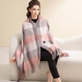 thumbnail image 4 of HHBEAUTY USB Heated Blanket Battery Operated, Portable Cozy Soft Throw, Constant Heating, 3 Levels, 78.7" x 26.7" Grid Blanket Machine Washable, Electric Shawls and Wraps With Zipper, 4 of 9
