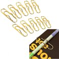 thumbnail image 2 of JilgTeok 3 Packs 10pcs Metal Pen Clips Set Rust-Resistant Paper Clips for Office School DIY, Smooth Pen Holder for Bookmarks Photo Albums Business Cards Envelopes, 2 of 4