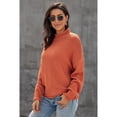thumbnail image 4 of Women's Oversized Chunky Batwing Long Sleeve Turtleneck Sweater, 4 of 4